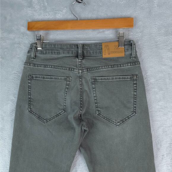 ZLZ Denim Jeans Mens 28x31 Green Skinny Leg Stretch - Picture 4 of 12